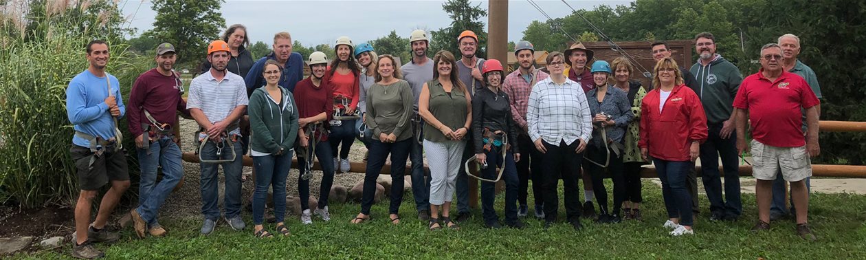 ARVC 20 Group on outing to ropes course