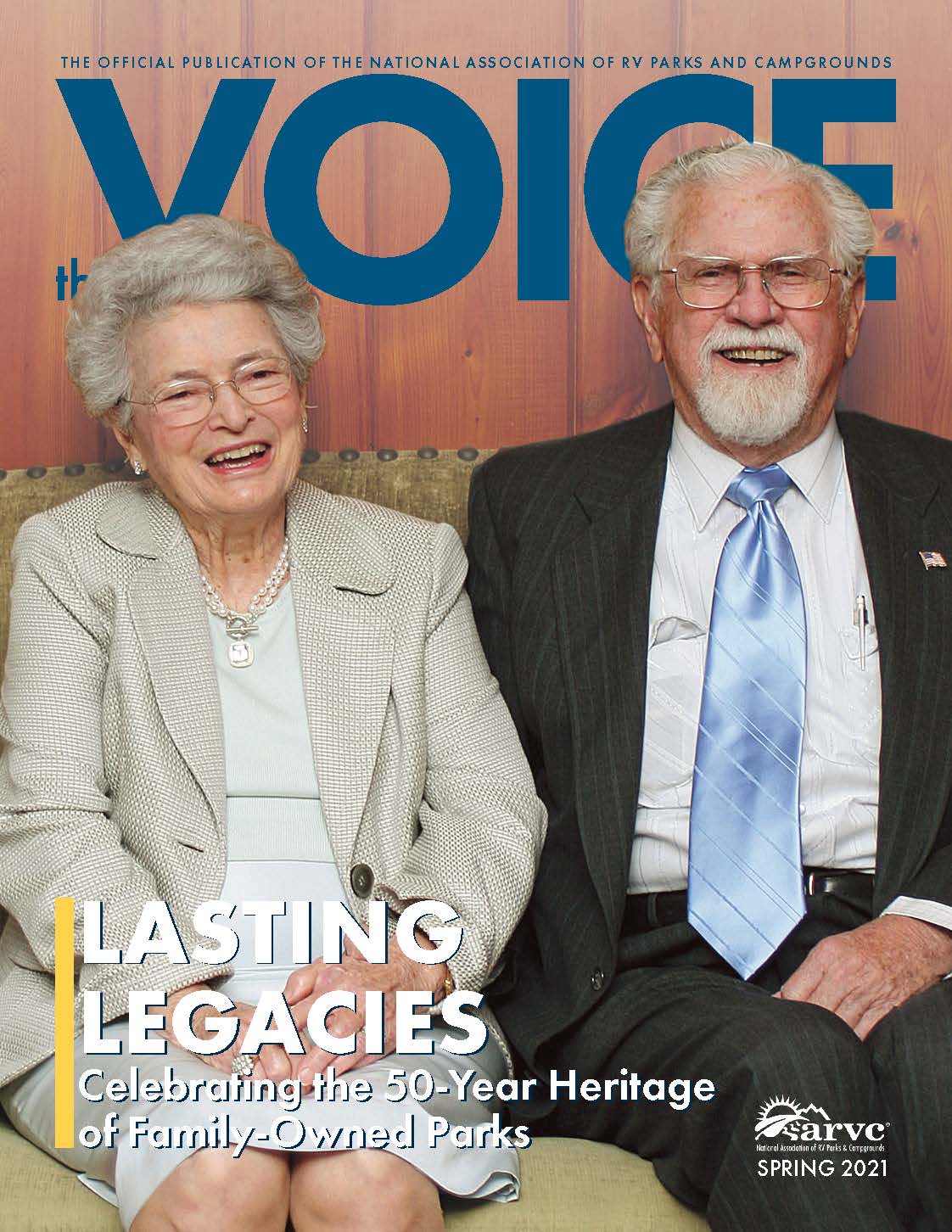 Spring 2021 Cover of ARVC's The Voice Magazine