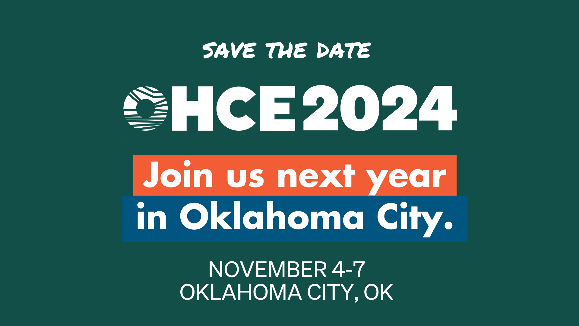 OHCE2024 save the date november 4-7